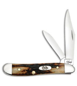 Case Peanut Pocket Knife 2.875" Jigged Red Stag (R5220 SS) 9443