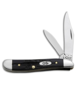 Case Peanut Pocket Knife  2.875" Black Jigged Buffalo Horn (BH220 SS) 65014