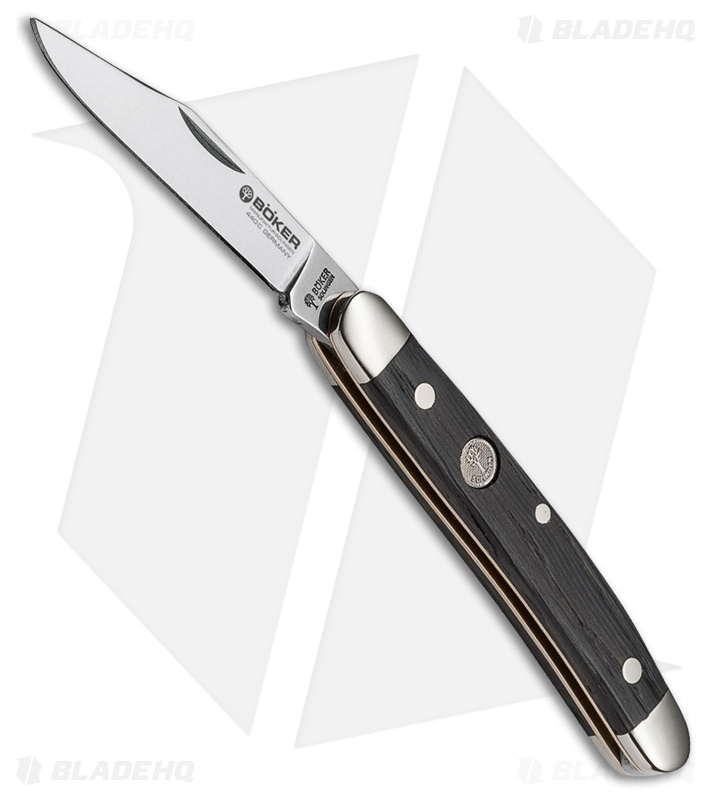 Boker Pen Knife Classic Pocket Knife 2.625" Bog Oak Wood (118287)