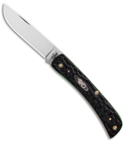 Case Sod Buster Jr Pocket Knife 3.625" Hunter Green Jigged Bone 87081