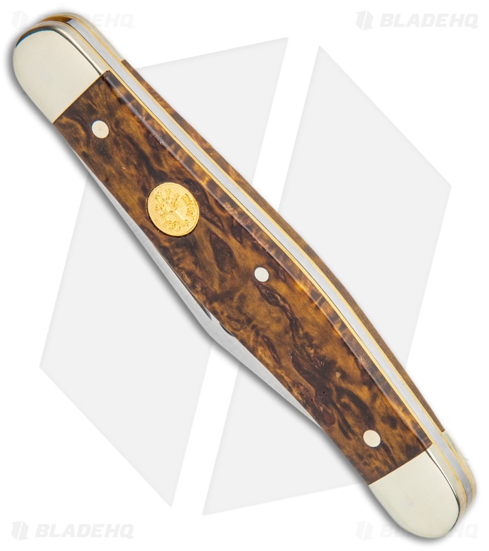 Boker Stockman 150th Anniversary Edition Pocket Knife Curly Birch Wood 115985