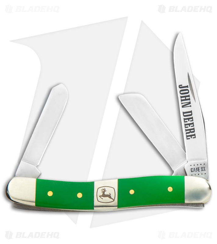 Case John Deere Stockman Traditional Knife 3.625" Green Polymer (4318