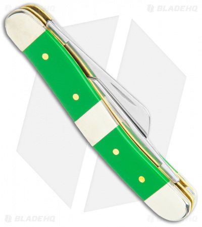 Case John Deere Stockman Traditional Knife 3.625" Green Polymer (4318 SS) 15763