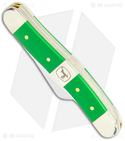 Case John Deere Stockman Traditional Knife 3.625" Green Polymer (4318 SS) 15763