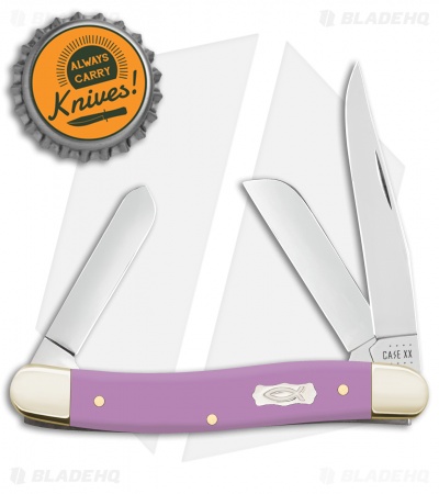 Case Medium Stockman Pocket Knife 3.5" Lilac Synthetic (4318 SS) 39162