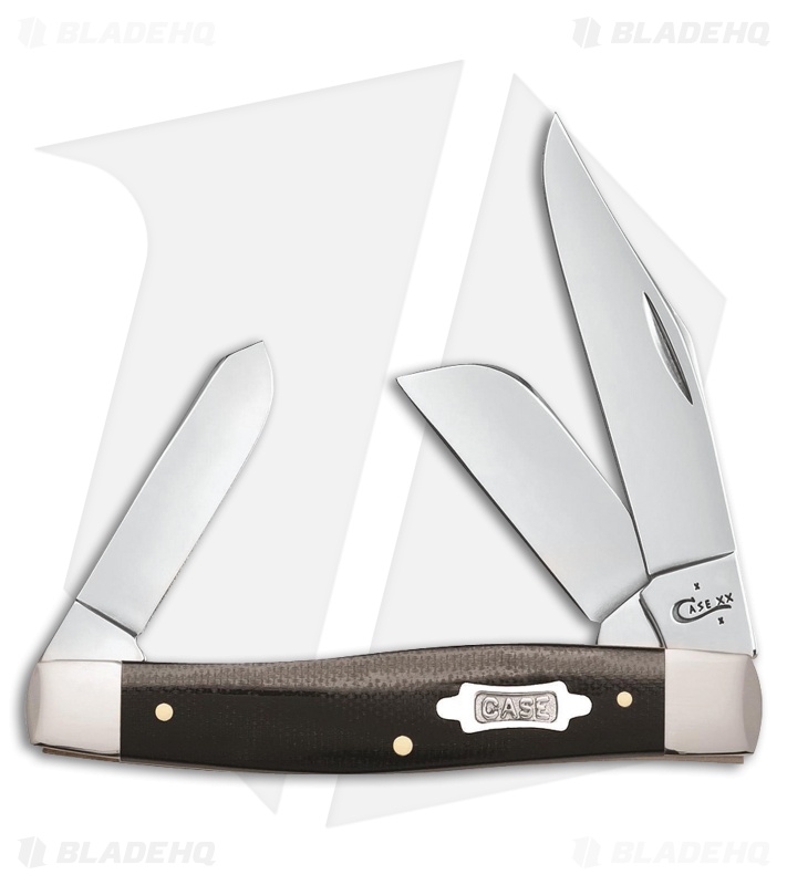 Case Large Stockman Traditional Knife 4.25" Black Micarta (10375 SS) 23132