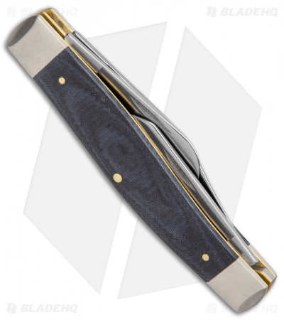 Case Knives Large Stockman Knife 4.25" Black Smooth Micarta (10375 SS) 27732