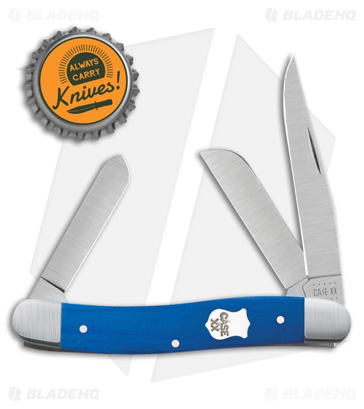 Case U.S. Army Medium Stockman Knife 3.625" Blue G-10 (10318 SS) 16744