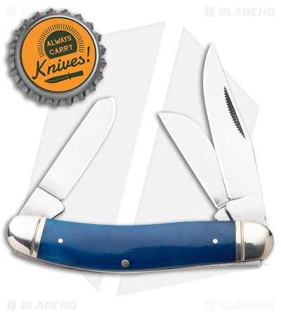 Cold Steel Gentleman's Stockman Slip Joint Knife Blue Bone (2.5" Satin)