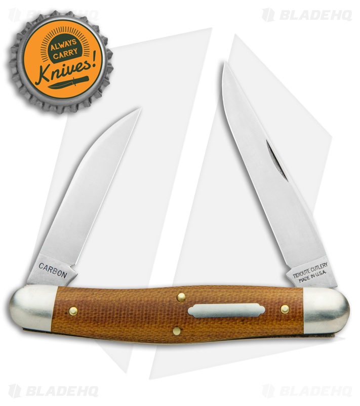 GEC #82 Tidioute Cutlery Dixie Stockman Pocket Knife 4.1" Nat Micarta 828218
