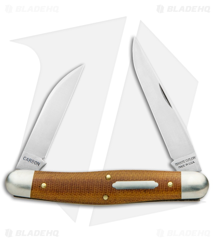 GEC #82 Tidioute Cutlery Dixie Stockman Pocket Knife 4.1" Nat Micarta 828218