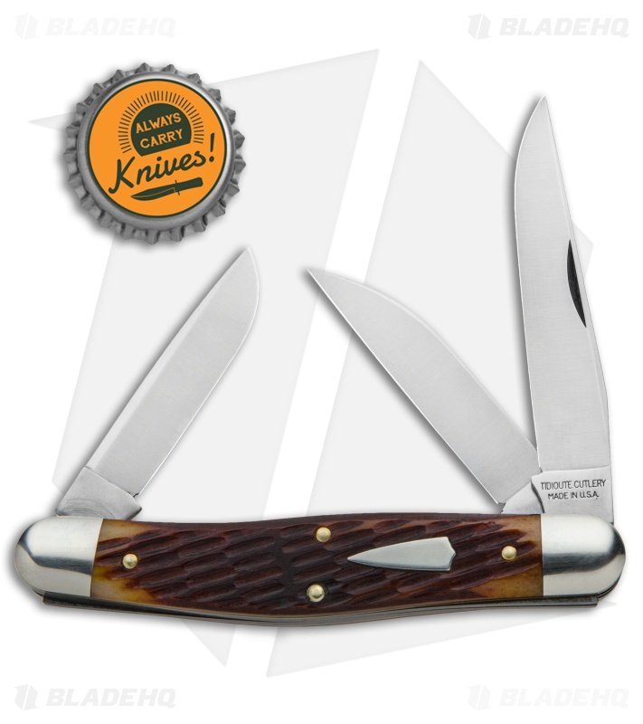 GEC #82 Tidioute Cutlery Stockman Pocket Knife 4.1" Copperhead Jig Bone  828318
