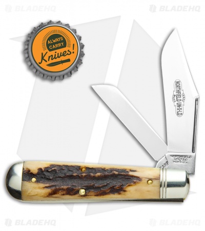 GEC #86 Northfield UN-X-LD Oil Field Jack Pocket Knife Sambar Stag 861219