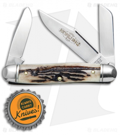 GEC #66 Northfield UN-X-LD Stockman Pocket Knife 3.3" Sambar Stag 661317