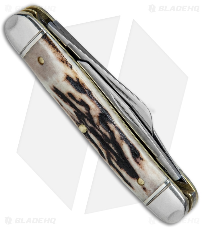 GEC #66 Northfield UN-X-LD Stockman Pocket Knife 3.3" Sambar Stag 661317
