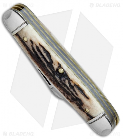 GEC #66 Northfield UN-X-LD Stockman Pocket Knife 3.3" Sambar Stag 661317