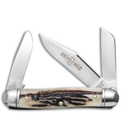 GEC #66 Northfield UN-X-LD Stockman Pocket Knife 3.3" Sambar Stag 661317