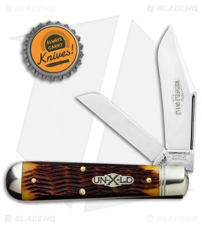 ナイフ GEC - #86 Oil Field Jack Pocket Knife | Gold Jigged Bone