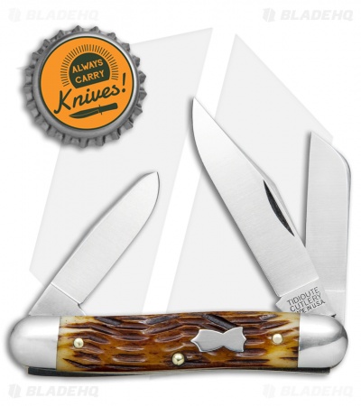 GEC #66 Tidioute Cutlery Stockman Pocket Knife 3.3" Autumn Jig Bone 661317