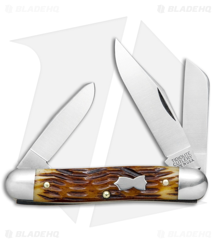 GEC #66 Tidioute Cutlery Stockman Pocket Knife 3.3" Autumn Jig Bone 661317