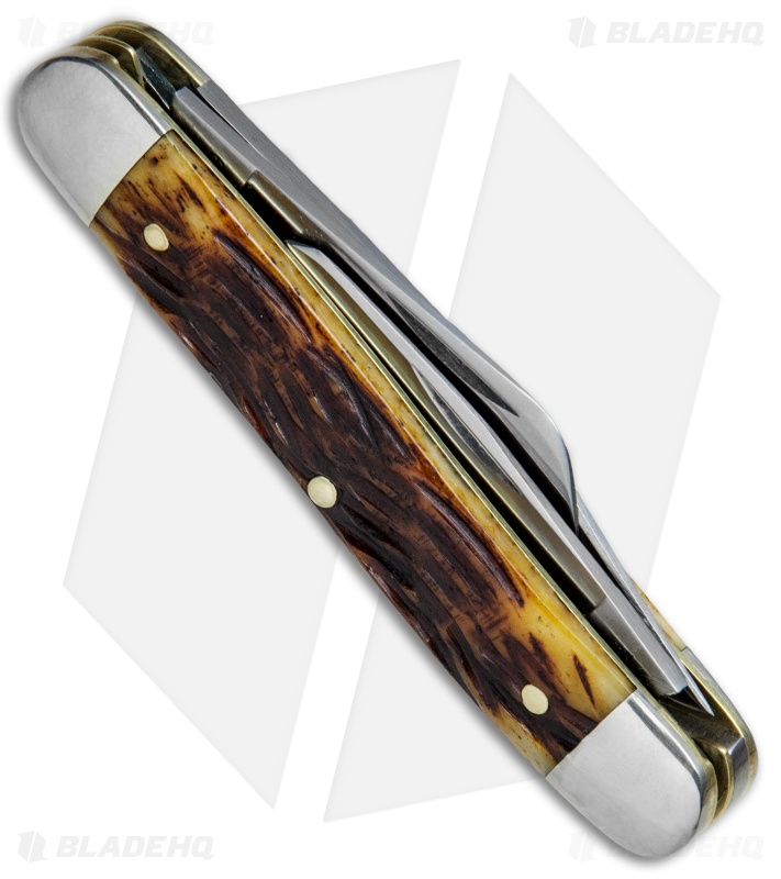 GEC #66 Tidioute Cutlery Stockman Pocket Knife 3.3" Autumn Jig Bone 661317