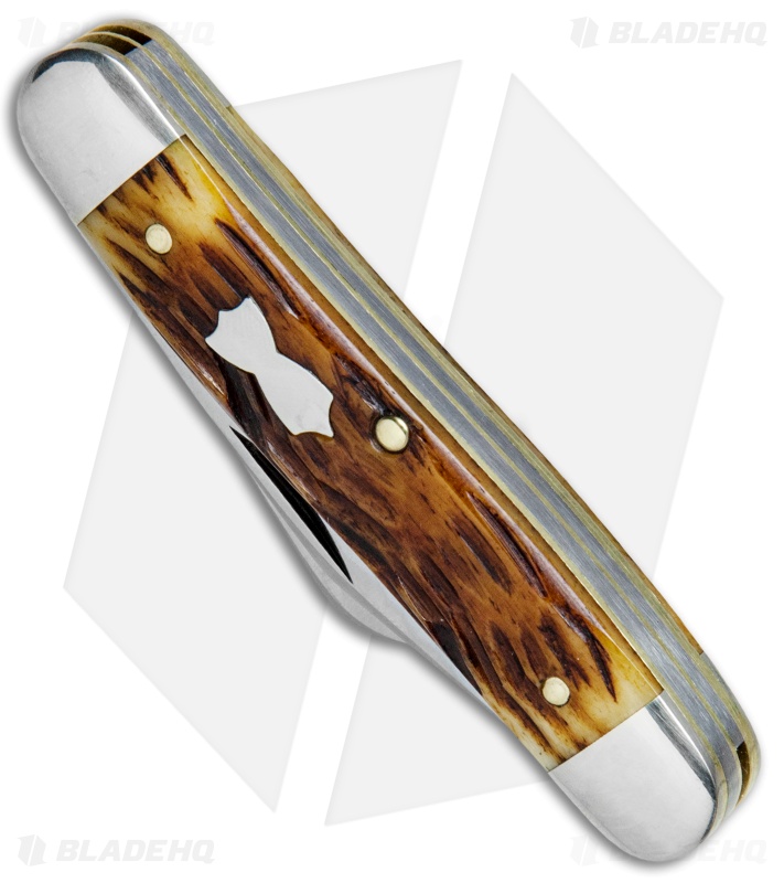 GEC #66 Tidioute Cutlery Stockman Pocket Knife 3.3" Autumn Jig Bone 661317
