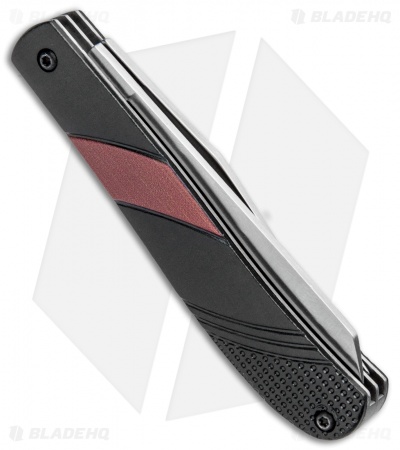 Bear Edge Traditional Trapper Slip Joint Knife Black Aluminum (2.75" Satin)61532