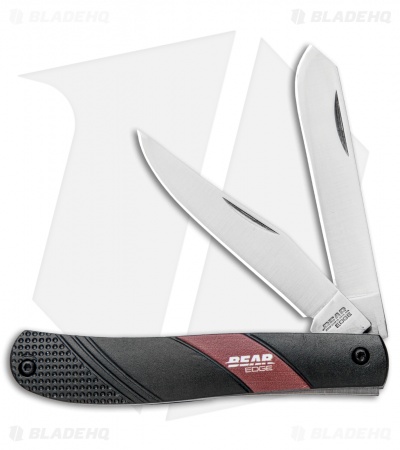 Bear Edge Traditional Trapper Slip Joint Knife Black Aluminum (2.75" Satin)61532