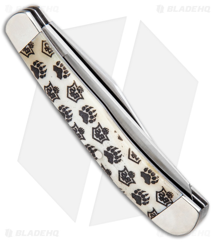 Bear & Son Trapper Knife White Bone Bear Branded (3.25" Satin) WBJB54