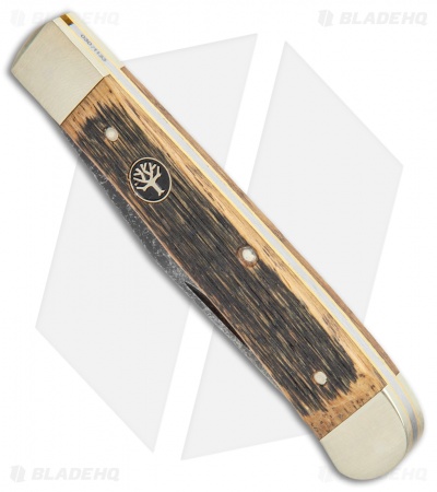 Boker Uno Trapper Pocket Knife Castle Wood (4.125" Acid Wash) 113004