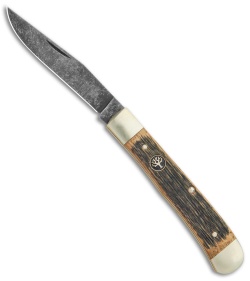 Boker Uno Trapper Pocket Knife Castle Wood (4.125" Acid Wash) 113004