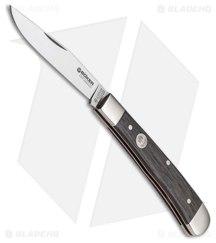 Boker Trapper Classic Pocket Knife 4.125" Bog Oak Wood (112545)