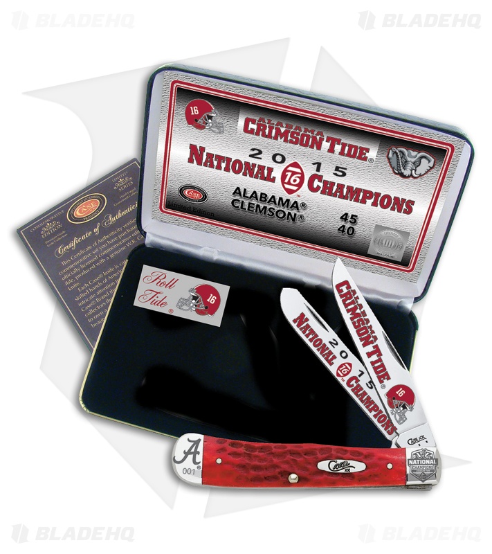 Case Alabama Champions Traditional Pocket Knife 3.75" Red Bone