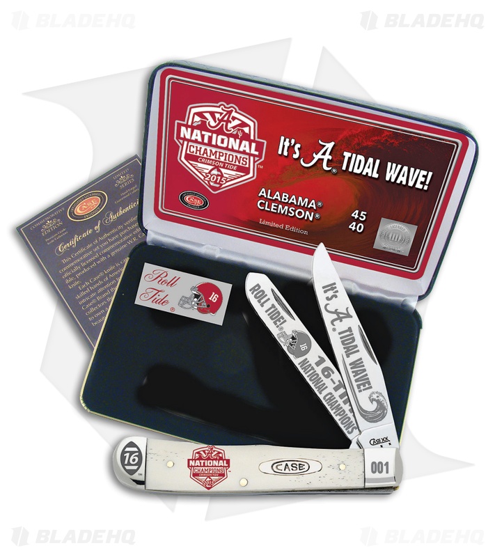 Case Alabama Champions Traditional Pocket Knife 3.75" White CAAL15CATWSB