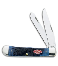 Case All American Trapper Knife 4.125" Jigged Navy Blue Bone (6254SS) 7051