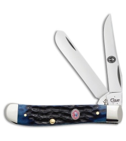 Case Cutlery BSA Eagle Scout Mini Trapper Pocket Knife 3.5" Blue Bone (6207 SS)