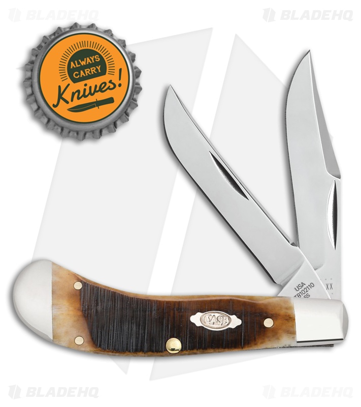 Case Bose Dark Molasses Bone Sawcut Jig Saddlehorn (TB62110 SS)