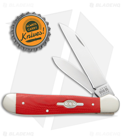 Case Copperhead Pocket Knife Smooth Red G-10 (3" Polish) 45403