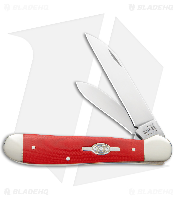 Case Copperhead Pocket Knife Smooth Red G-10 (3" Polish) 45403