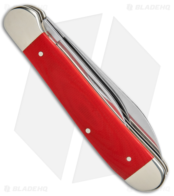 Case Copperhead Pocket Knife Smooth Red G-10 (3" Polish) 45403