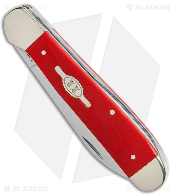 Case Copperhead Pocket Knife Smooth Red G-10 (3" Polish) 45403