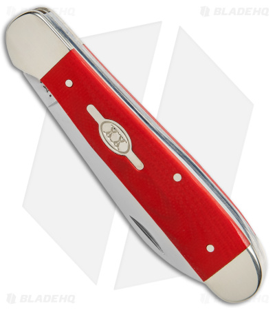Case Copperhead Pocket Knife Smooth Red G-10 (3" Polish) 45403