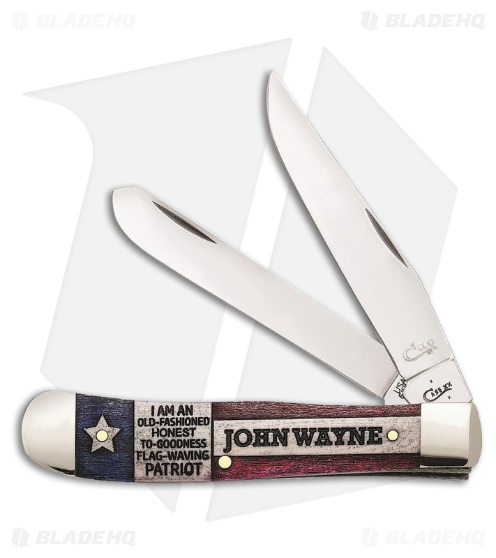 Case Cutlery John Wayne Gift Set Trapper Traditional Pocket Knife 4.125" Bone 