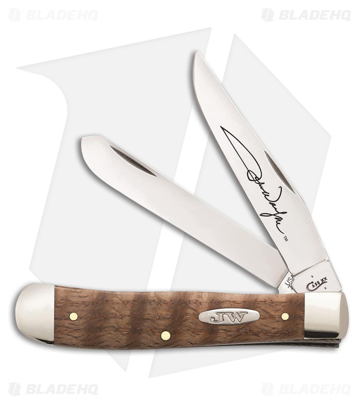 Case Cutlery John Wayne Trapper Traditional Pocket Knife 4.125" Smooth Curly Oak Blade HQ