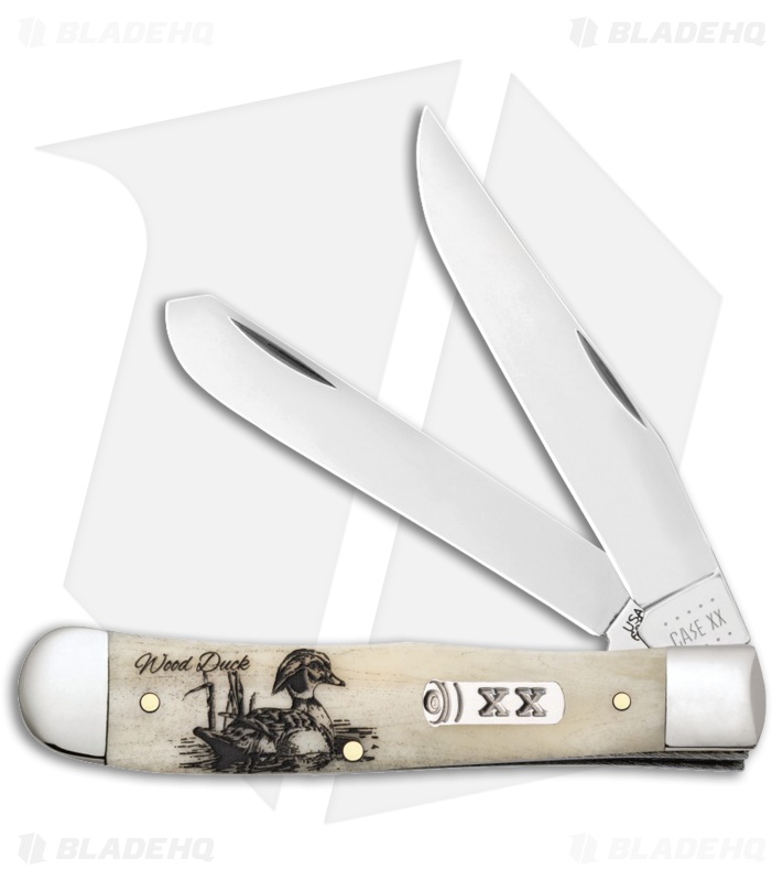 Case Cutlery Sportsman Series Trapper Wood Duck Embellished Bone (6254 SS)