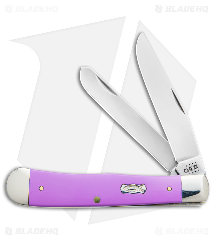 Case Cutlery Trapper Knife Lilac Ichthus (3.3" Polish) 39160