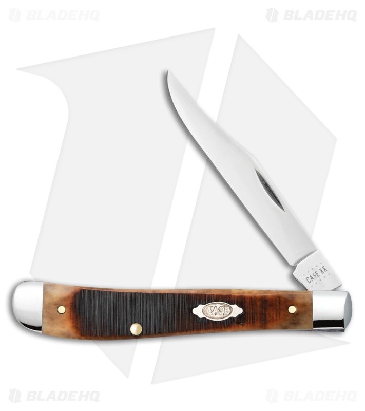 Case Dark Molasses Bone Sawcut Jig Slimeline Trapper (61048 SS)