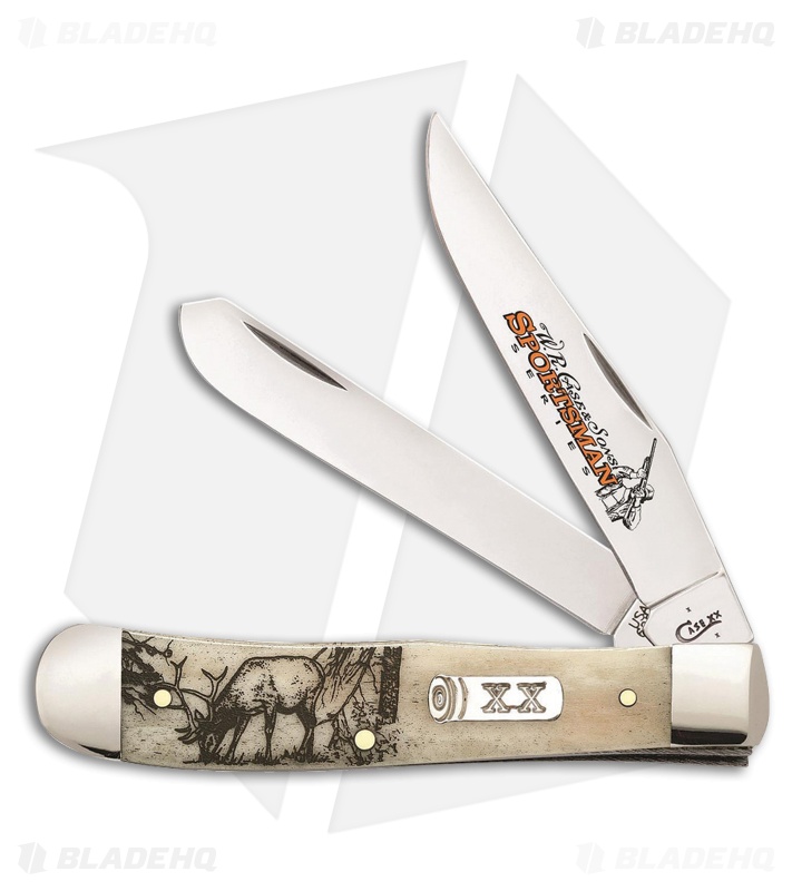 Case Elk Trapper Knife 4.125" White Bone (6254 SS) 50438