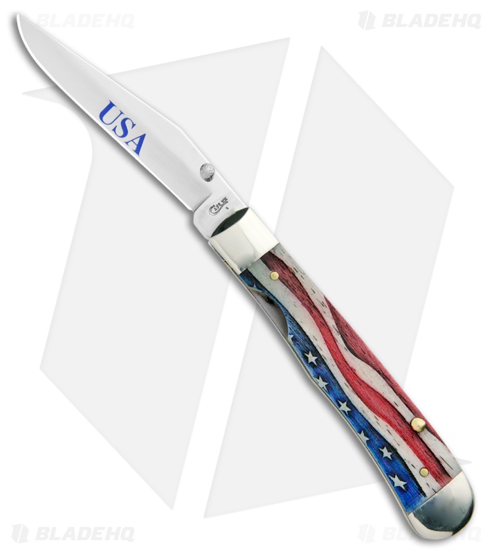 Case Kickstart TrapperLock Assisted Knife Embelished Bone (6154AC