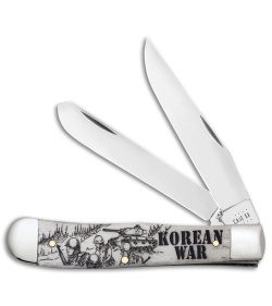 Case Knives Korean War Trapper Embellished Smooth Natural Bone (6254 SS) - 50951